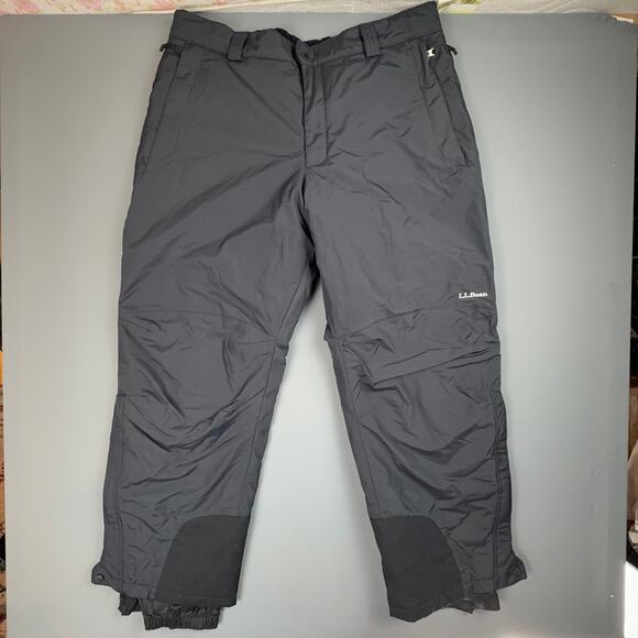 L.L. Bean Black Snow Pants XL Waterproof Insulated Ski Pants Men - Picture 1 of 12